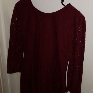 Burgandy/maroon lace party dress